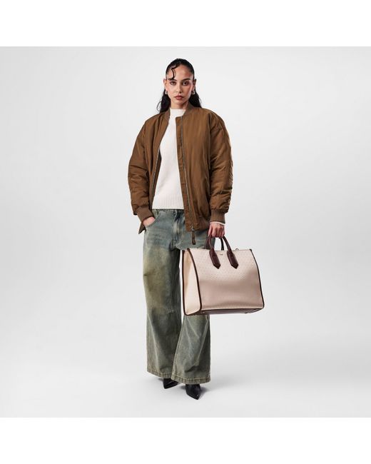 Boss Brown Bomber Parker Jacket With Logo Detail