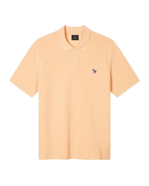 Paul Smith Natural Regular Fit Zebra Polo Shirt for men