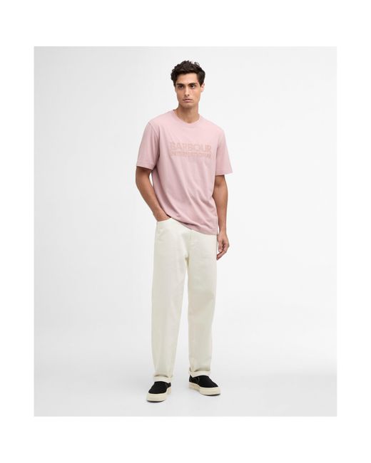 Barbour Pink T-Shirt for men