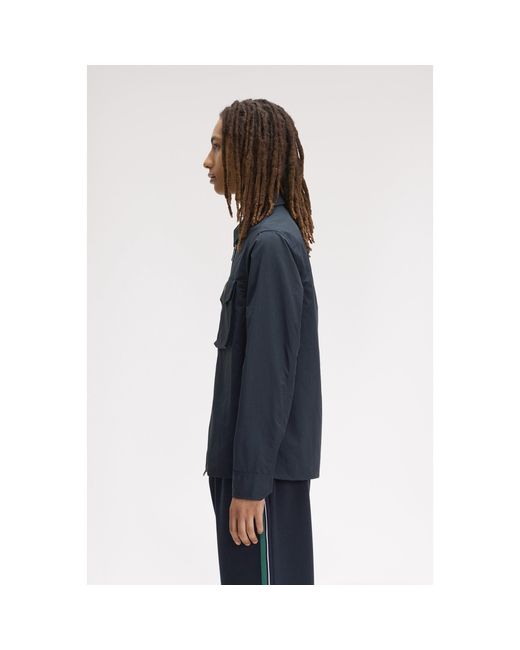 Fred Perry Blue Overshirt for men
