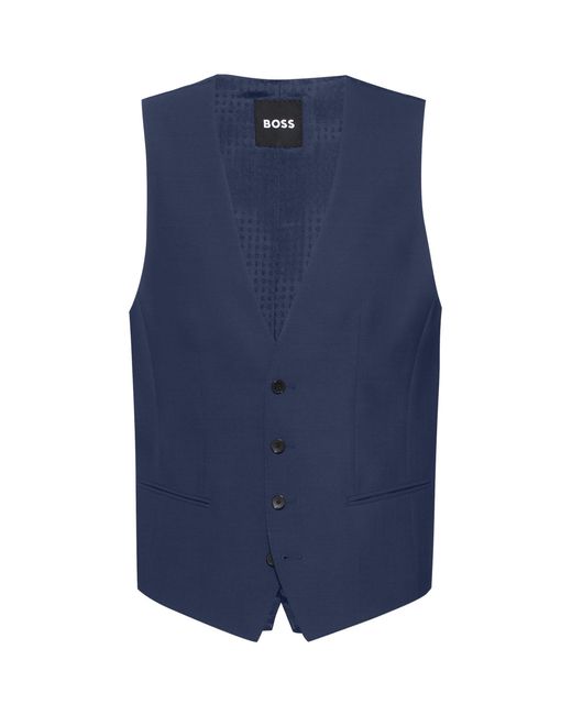 Boss Blue Hbb Jasper Slim-Fit Waistcoat for men