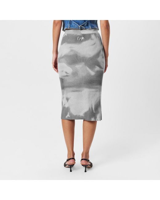 DIESEL Gray Betty Midi Skirt
