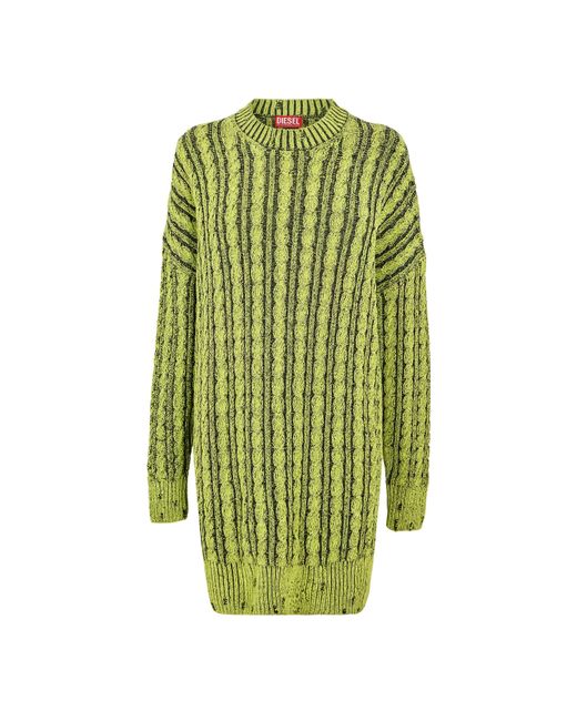 DIESEL Green Pantse Maglia Knitted Jumper Dress
