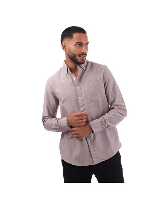 Farah Purple Boxworth Shirt for men