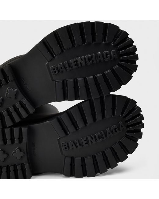 Balenciaga Blue Minimalist Flat Ankle Boots