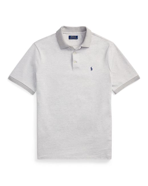 Polo Ralph Lauren White Ribbed Collar Short Sleeve Shirt for men