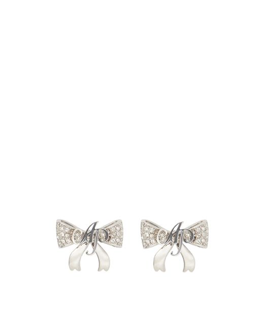 Agent Provocateur White Brietta Stud Earrings