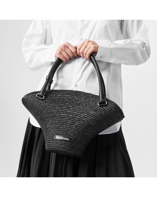 Balenciaga Black Medium Beach Tote Bag