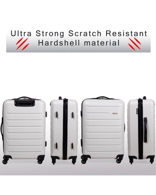 Pierre Cardin Gray Voyager Hard Shell Travel Suitcase Cabin Luggage