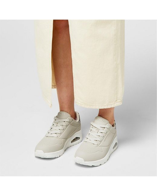 Skechers White Uno Stand On Air Trainers