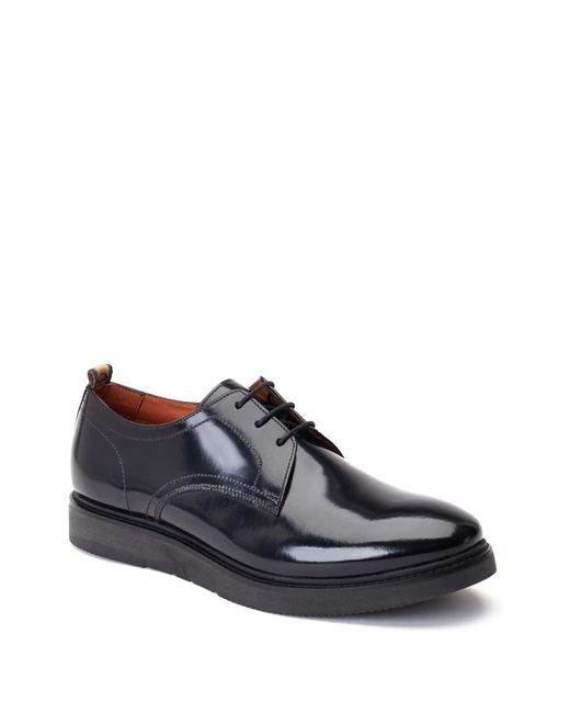 Base London Black Roly Plain Toe Derby for men