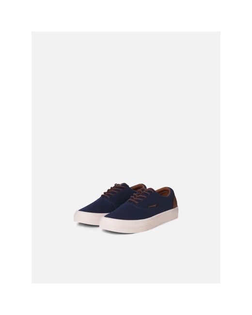 Jack & Jones Blue Islington Canvas Sneakers for men