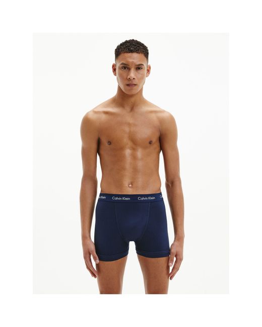 Calvin Klein Blue 3-Pack Cotton Stretch Boxer Shorts for men