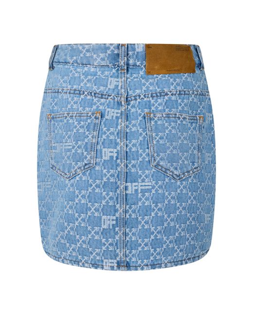 Off-White c/o Virgil Abloh Blue Off Mono Mini Skirt Ld99