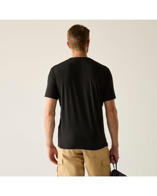 Regatta Black Fingal Tee Short Sleeve Performance T-Shirt for men