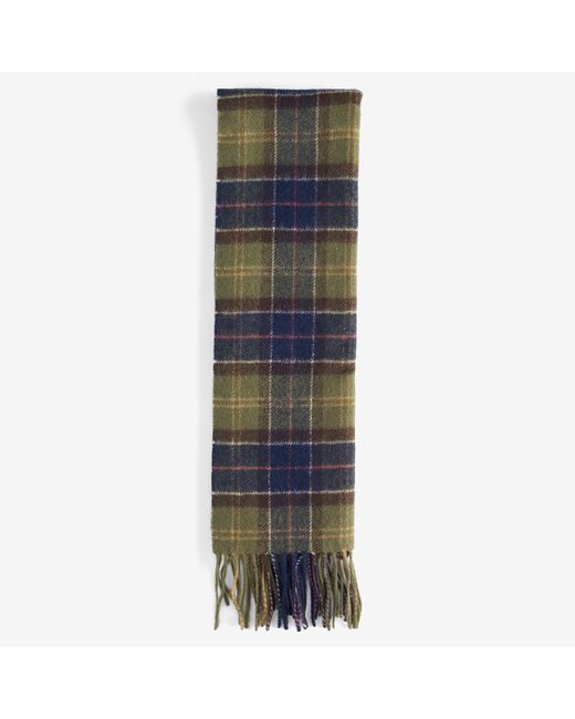 Barbour Blue Tartan Lambswool Scarf