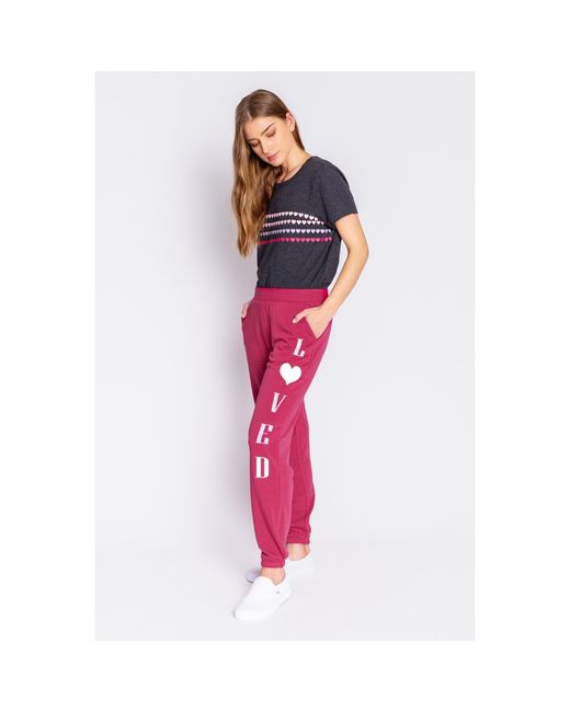 Pj Salvage Pink Loved Pants