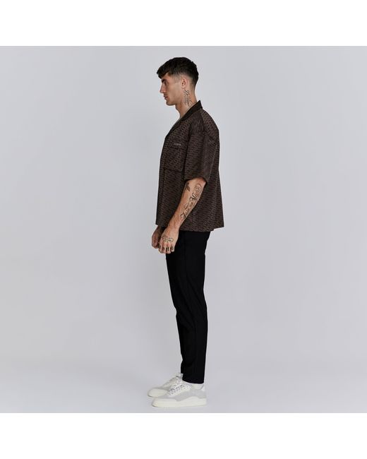 Siksilk Black Utility Overshirt for men