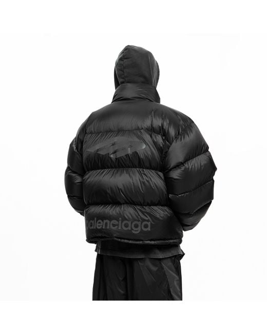 Balenciaga Black Bal Ski Short Puffer Jacket for men