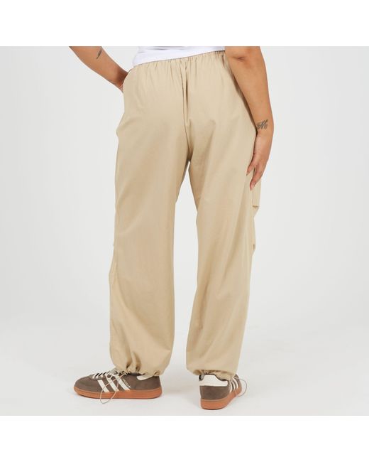 Brave Soul Natural Plus Size Utility Cargo Parachute Trousers