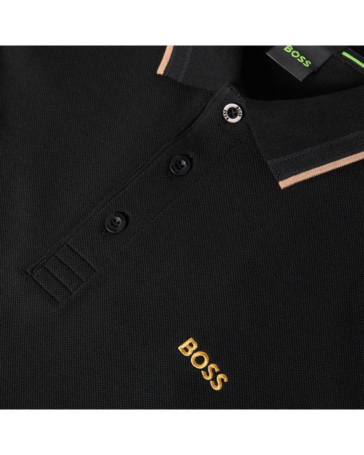 Boss Black Paddy Polo Shirt With Contrast Tipping for men