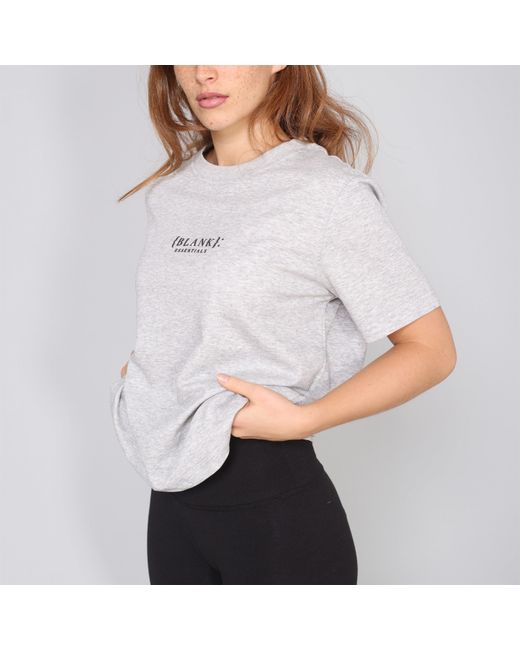 Blank Essentials Gray Blank E Core Puff Print T-Shirt Ladies