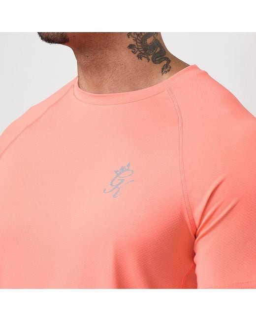 Gym King Pink Energy Tee for men