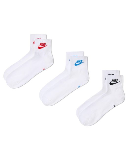 Nike White Everyday Essential Ankle Socks (3 Pairs)