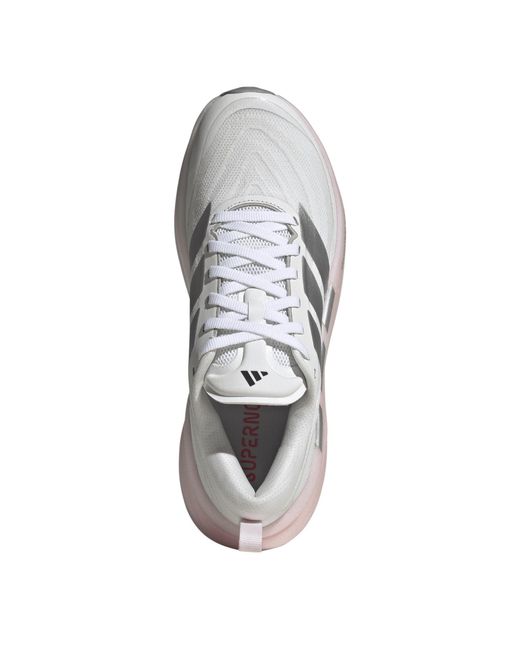 Adidas White Supernova Glide Running Shoes
