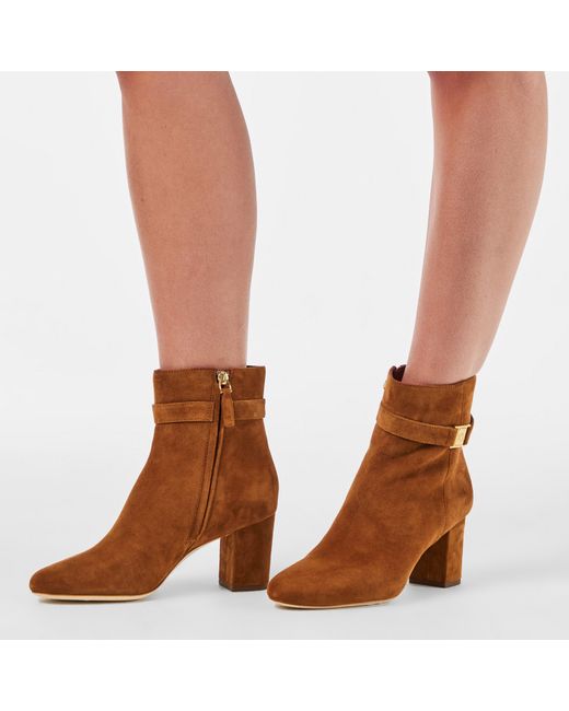 Ralph Lauren Brown Kellie Ankle Heeled Boot