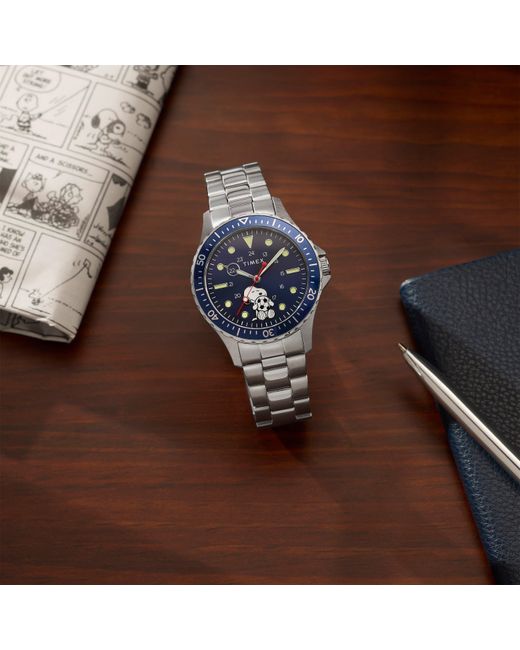 Timex Metallic Peanuts Analogue Quartz Watch for men