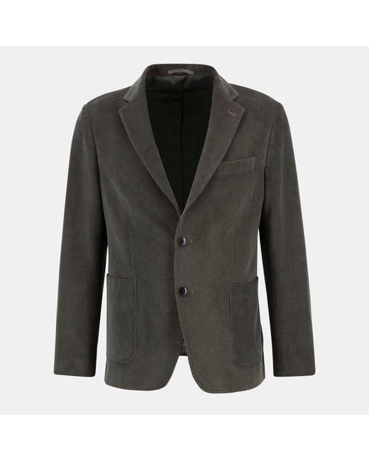 Barbour Black Wallington Corduroy Long Sleeve Blazer for men