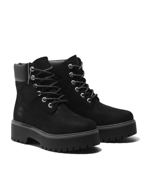 Timberland Black Stone Street Premium Platform Boot