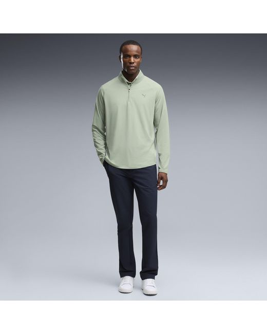 PUMA Green Pure Grid 1/4 Zip Pullover for men