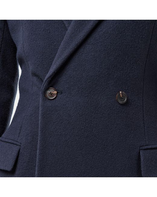 Balenciaga Blue Bal Godet Tailored Fit Overcoat