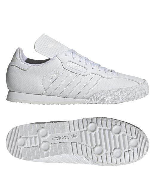 Adidas White Samba Super Trainers for men