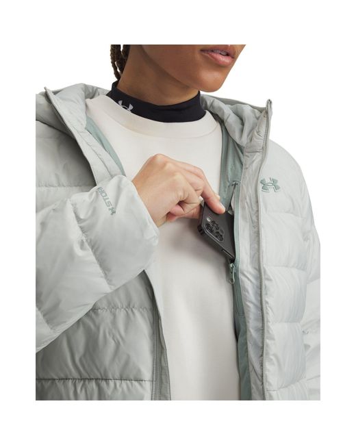 Under Armour Gray Legend Hooded Down Jacket