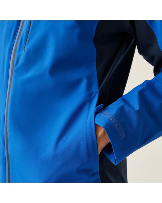 Regatta Blue Birchdale Ii Isotex 15000 Breathable Long Sleeve Waterproof Jacket for men