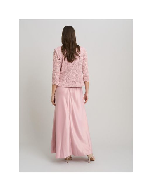 Gina Bacconi Pink Marilou Lace & Satin Dress & Jacket