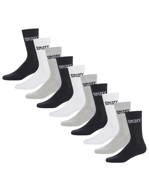 DKNY Metallic 10 Pack Sports Socks Radde for men