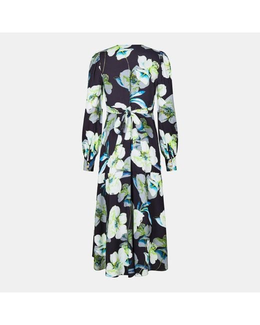 Biba Blue Printed Wrap Dress