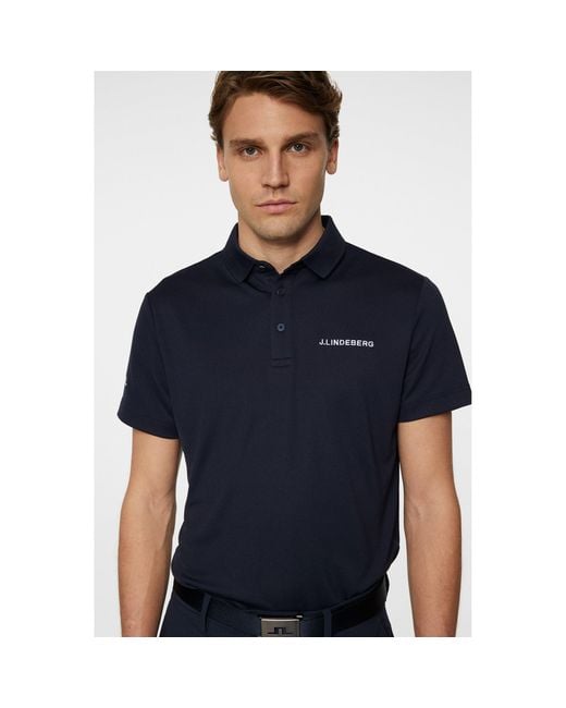 J.Lindeberg Blue Jlg Bridge Short-Sleeve Performance Polo Shirt for men