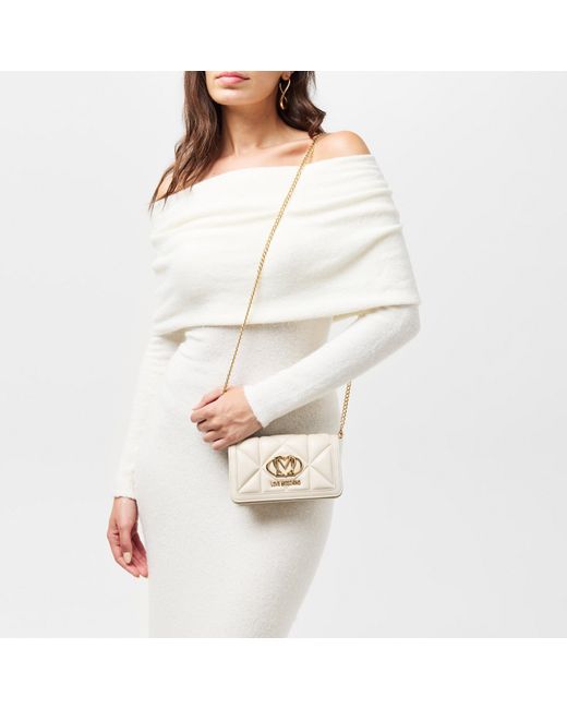 Love Moschino Natural Quilted Cross Body Bags
