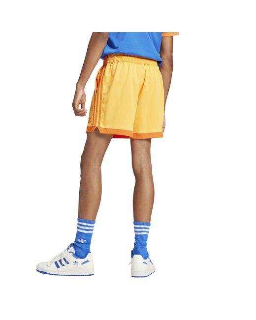 Adidas Originals Yellow Mockeylet Short Woven Tracksuit Shorts for men