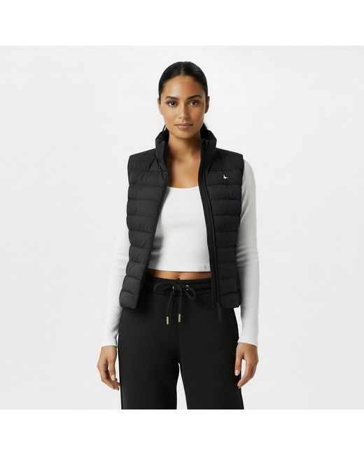 Jack Wills Black Badwell Lightweight Puffer Gilet