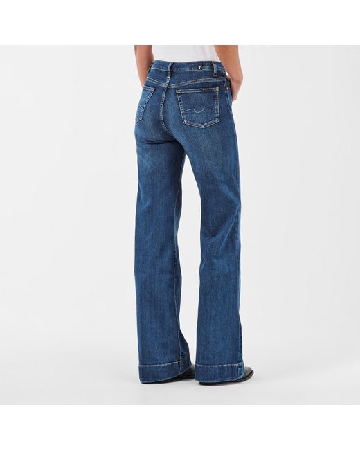 7 For All Mankind Blue Modern Dojo Bootcut Jeans