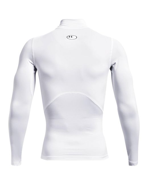 Under Armour White Heatgear Mock Long Sleeve for men
