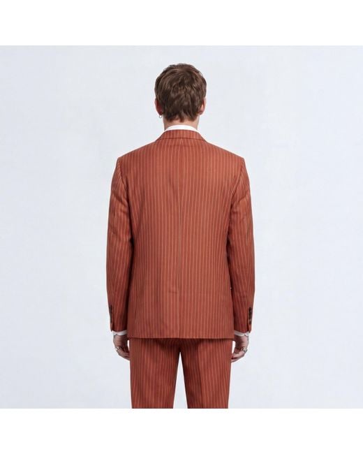 Twisted Tailor Red Syrah Double Breasted Suit Jacket for men