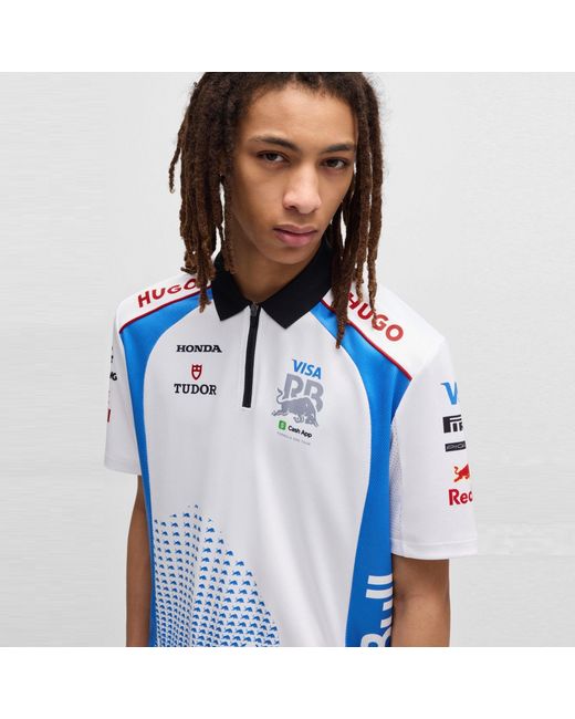 HUGO Blue Boss Bull F1 Short Sleeve Polo Shirt (2025) for men