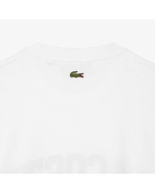 Lacoste White Big Logo T-Shirt for men